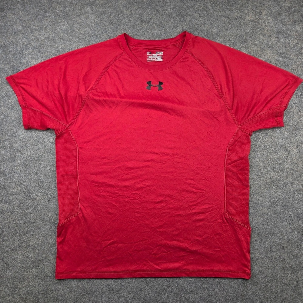 Under Armour Shirt Mens XL HeatGear Short Sleeve‎ Athletic Training Performance